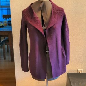 Purple cardigan sweater, size S